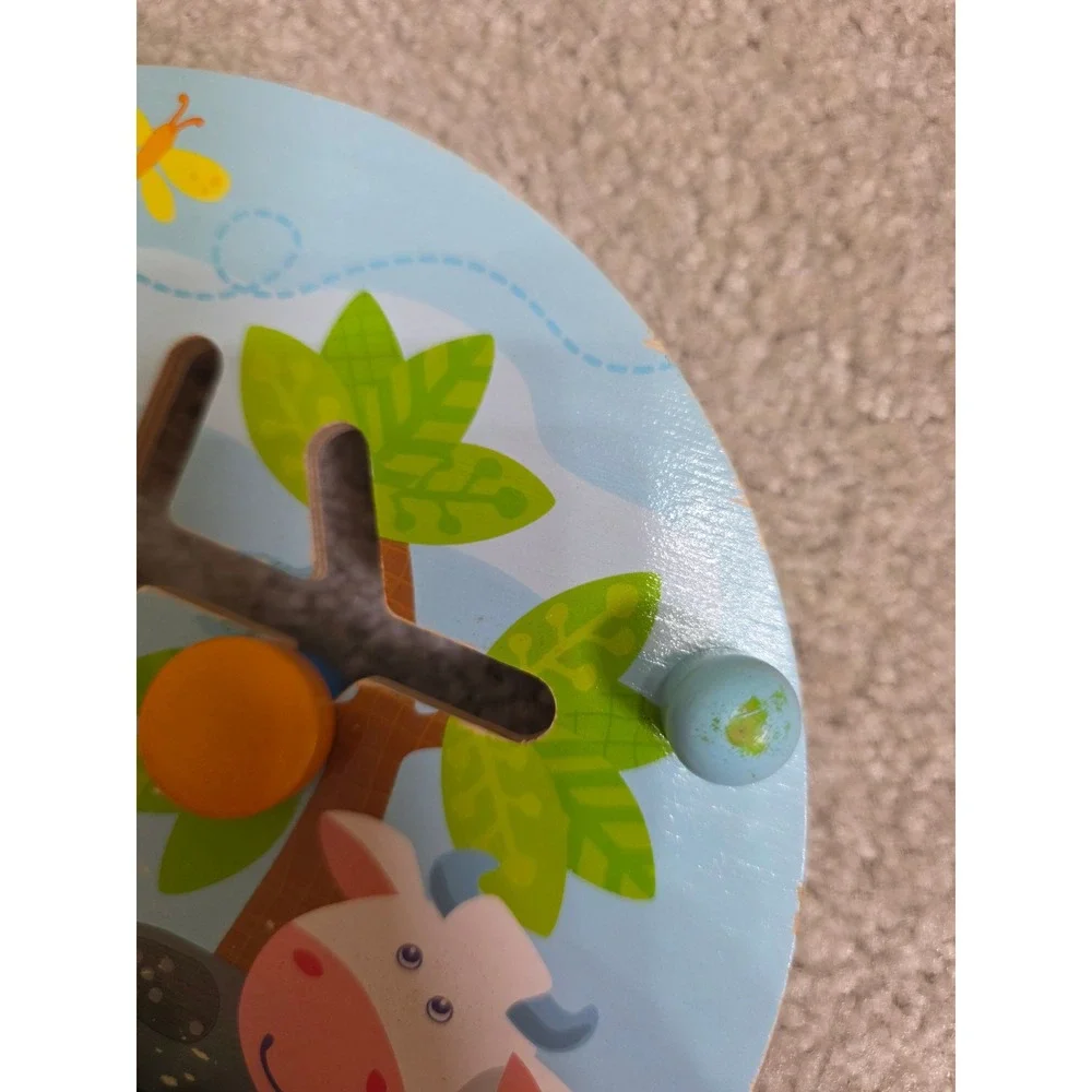 HABA Double Sided Wooden Magnetic Maze Game Farm Animals and Shapes Toy